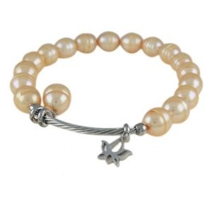 Honora Harmony Pearl Bracelet with Lotus charm